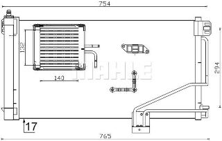 KLIMA RADYATÖRÜ (692X384X17)  W203 S203 CL203 C 200 CDI C 220 CDI OM 611.962 (ENO:8FC351301344) resmi