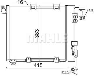 KLIMA RADYATÖRÜ ASTRA-G ZAFIRA-A   X17DTL Y17DTL   1850078  (ENo:8FC351301374) resmi