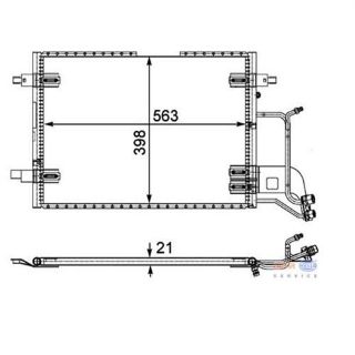 KLİMA KÖNDENSERİ PASSAT 96-00 A4 95-00 610X420X19 resmi