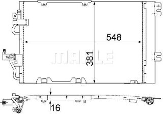 KLIMA RADYATÖRÜ (529X373X17) ASTRA H 1.2 1.6 1.8  04-14  Z12XEP  A16XER Z16XER Z18XER (ENO:8FC351301774) resmi
