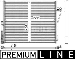 KLIMA RADYATÖRÜ (655X497X16) (KURUTUCULU) ALPINA B6 B7 BMW 7 (F01 F02 F03 F04) 750 I 08-15 (ENO:8FC351309151) resmi