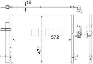 KLIMA RADYATÖRÜ (100X895) FORD GALAXİ 06- (ENO:8FC351303201) resmi