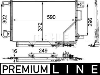 KLIMA RADYATÖRÜ (160X900) MB C-CL. W203(DENSO SEN.) (ENO:8FC351303411) resmi