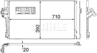 KLIMA RADYATÖRÜ (710X392X20)  W639  3.5 2.0 CDI 2.2 CDI M 272.978 (ENO:8FC351343014) resmi