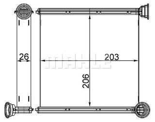 KALORIFER RADYATÖRÜ (230X250) GOLF / AUDI A3 12- (ENO:8FH351511674) resmi