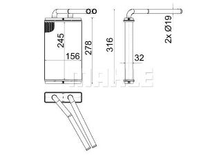 KALORIFER RADYATÖRÜ 245X156X32 OPEL ANTARA (ENO:8FH351511794) resmi
