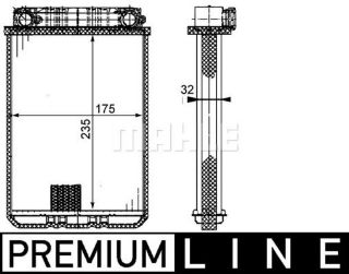 KALORIFER RADYATÖRÜ (180X235X32)  W203 S203 C 180 C 200 C 230 M 111.951 (ENO:8FH351311181) resmi