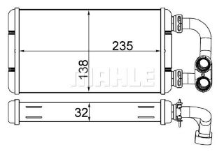 KALORIFER RADYATÖRÜ (155X355) BMW 3 COMPACT (ENO:8FH351311294) resmi