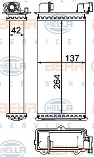 KALORİFER RADYATÖRÜ BMW 3 E30 316-316İ-318İ-İS-320İ-323İ-325İ-İX 82-91 264X137X42 resmi