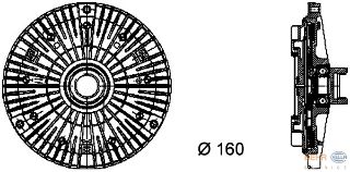 FAN TERMIGI (ÇAP 160MM) E34 E39 E32 E38 E31 M60 B30 (308S1) (ENO:8MV376732101) resmi