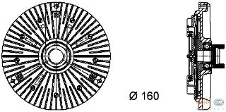 FAN TERMIGI (ÇAP 160MM) E36 E46 E34 E39 E53 M50 B20 206S1 (ENO:8MV376732111) resmi