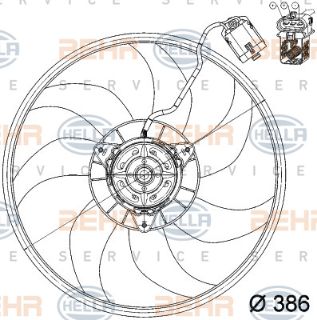 SU RADYATÖRÜ FAN MOTORU (TEK)  CORSA-C  COMBO-C   Z13DT Z14XEP Y17DT   1341334 (ENo:8EW351039701) resmi