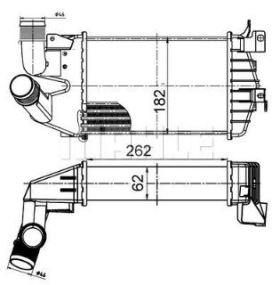 TURBO RADYATÖRÜ (262X182X62) ASTRA H 1.3 CDTI 1.7CDTI 1.9CDTI  05-10  Z13DTH Z17DTL Z17DTH Z19DT Z19DTL (ENO:8ML376988364) resmi