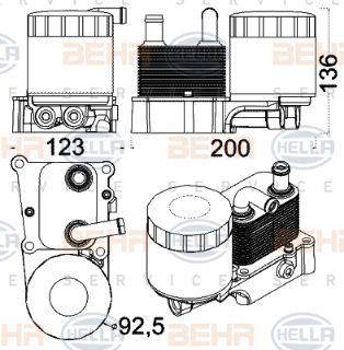 YAG SOGUTUCU KOMPLE TRANSIT TOURNEO CONNECT 1,8TDCI 75PS / 90PS 02>05 FOCUS I 1,8TDCI 98>05 resmi