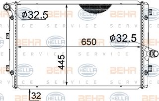 SU RADYATÖRÜ (648X438X32) A3 OCTAVIA CADDİ III GOLF V 1.6 2.0 TDI  08-05 CAİC BKD   (ENO:8MK376774044) resmi