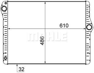 SU RADYATÖRÜ (607X492X32) F10 F11 F01 N52 B25 A-AF-B-BF (ENO:8MK376777304) resmi