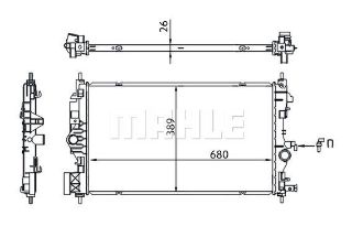 SU RADYATÖRÜ 680X388X26 OPEL ZAFİRA C (ENO:8MK376781274) resmi