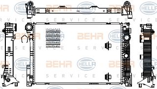 SU RADYATÖRÜ (640X440X33) (OTOMATIK)(MANUEL) W204 S204 C218 X218 C 180 CGI C 300 M 274.910 (ENO:8MK376756221) resmi