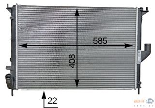 SU RADYATÖRÜ (520X805) DACİA LOGAN/ SANDERO +AC (ENO:8MK376787341) resmi