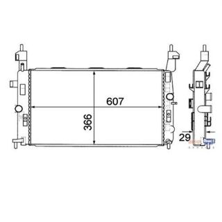 SU RADYATÖRÜ  MERİVA A  Z14XEP  Z16XE Z18XE   1300252 (ENO:8MK376771221) resmi