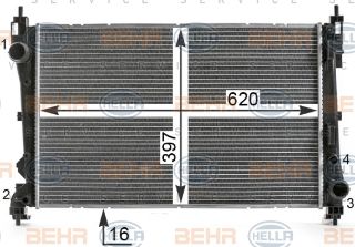 SU RADYATÖRÜ (165X900)  DOBLÒ 1.3 (ENO:8MK376900201) resmi