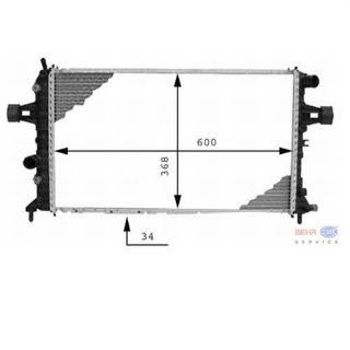 8MK376710-331 RADYATÖR ASTRA G-ZAFİRA A 1.6 16V-1.8 16V-2.0 16V AC MEK OTOM 600X368X34 resmi