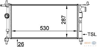 SU RADYATÖRÜ (KLIMASIZ) CORSA B   C12SE  C14NZ C16XE    1300149 (ENO:8MK376712004) resmi