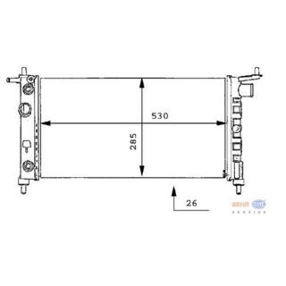 SU RADYATÖRÜ (120X840) OPEL CORSA B (ENO:8MK376712011) resmi