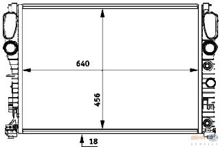SU RADYATÖRÜ (640X456X18) (MANUEL) C219 W211 S211  E 240 T E 280 T E 320 T M 272.943 (ENO:8MK376718011) resmi