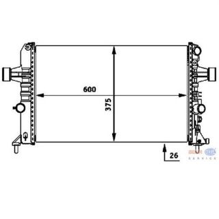 X RADYATÖR ASTRA G 1.6 ECO EC 02-05 AC MEK 600X375X26 resmi