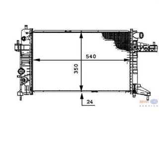 X 8MK376714-371 RADYATÖR CORSA C 1.4-1.8 MEK OTOM AC 540X350X24 resmi