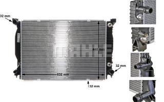 SU RADYATÖRÜ (630X445X32) A4 A6 3.0 3.2 FSI 01-08 AUK ASN (ENO:8MK376715341) resmi