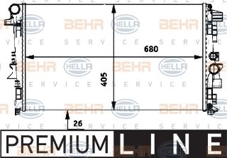 SU RADYATÖRÜ (680X405X26) (MANUEL) W639  3.0 3.2 2.0 CDI M 212.951 (ENO:8MK376719741) resmi