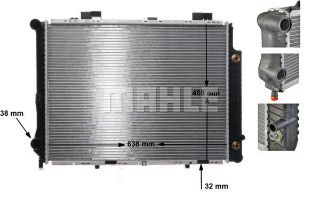 SU RADYATÖRÜ (640X484X34) (OTOMATIK)(MANUEL) W210  E 280 E 320 M 104.945 (ENO:8MK376720381) resmi