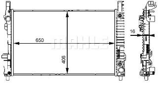 SU RADYATÖRÜ (650X408X16) (OTOMATIK)(MANUEL) W169 W245  A 150 A 160 A 170 A 180 M 266.920 (ENO:8MK376721034) resmi