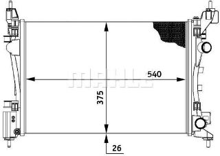 SU RADYATÖRÜ CORSA D 1.2 1.4 07- Z12XEP Z14XEP (ENO:8MK376728794) resmi
