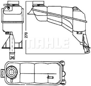 YEDEK SU DEPOSU (270X315X125)  W210 S210  E 200 E 230 E 240  M 111.942 (ENo:8MA376755121) resmi