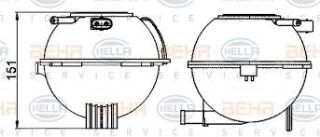 YEDEK SU DEPOSU (180X185) VAG POLO FABIA IBIZA (ENo:8MA376702474) resmi