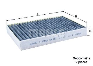 POLEN FİLTRESİ KARBONLU CABİN AİR FİLTER ELEMENT WİTH ACTİVATED CARBON resmi