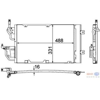 KLİMA RADYATÖRÜ Z13DTH Z17DTH Z19DT Z19DTH ASTRA H ZAFİRA B 04-07 resmi