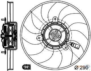 FAN MOTORU CAYC-CAYD-CBZA-CBZB 1,2 TSİ-1,6 TDİ GOLF5-GOLF6-JETTA-PASSAT-CADDY-A3-LEON 04-13 resmi