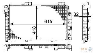 SU RADYATÖRÜ M111 W202-208-170 94-02 resmi