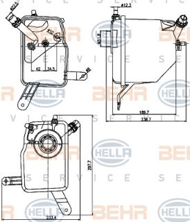 RADYATÖR YEDEK SU DEPOSU M54-N43-N52-N62 E60-E61-E63-E64 03-10 resmi