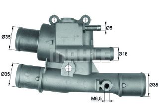 TERMOSTAT TI123.88 (799.88) PALİO 1.6 16V 88*C ALBEA BRAVA BRAVO DOBLO resmi