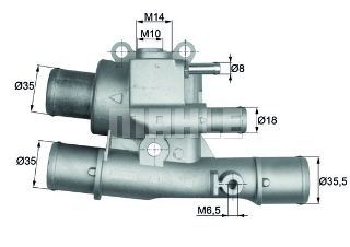 TERMOSTAT KOMPLE PALİO-ALBEA-BRAVO-BRAVA-MAREA 96 1.6 16V 88C C787.88 resmi