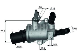 TERMOSTAT Z19DTH VECTRA C 04-07 resmi