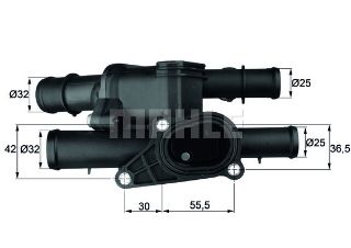 TERMOSTAT KOMPLE BORA-GOLF IV-A3 1.9-2.3-2.0 99-05 OTOM. 105C resmi