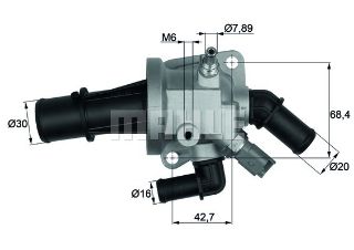 TERMOSTAT KOMPLE G852.88 ALBEA-DOBLO-PALİO-1.3 CORSA C-COMBO-MERIVA 1.3 CDTI MŞRLÜ 88C TI153.88 resmi