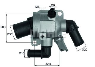 TERMOSTAT Z13DTJ Z13DTH CORSA D ASTRA H 04- resmi