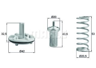 TERMOSTAT KOMPLE 80C GOLF 5-JETTA 11 TOURAN 10-15 FABİA 10-15 İBİZA 09 resmi